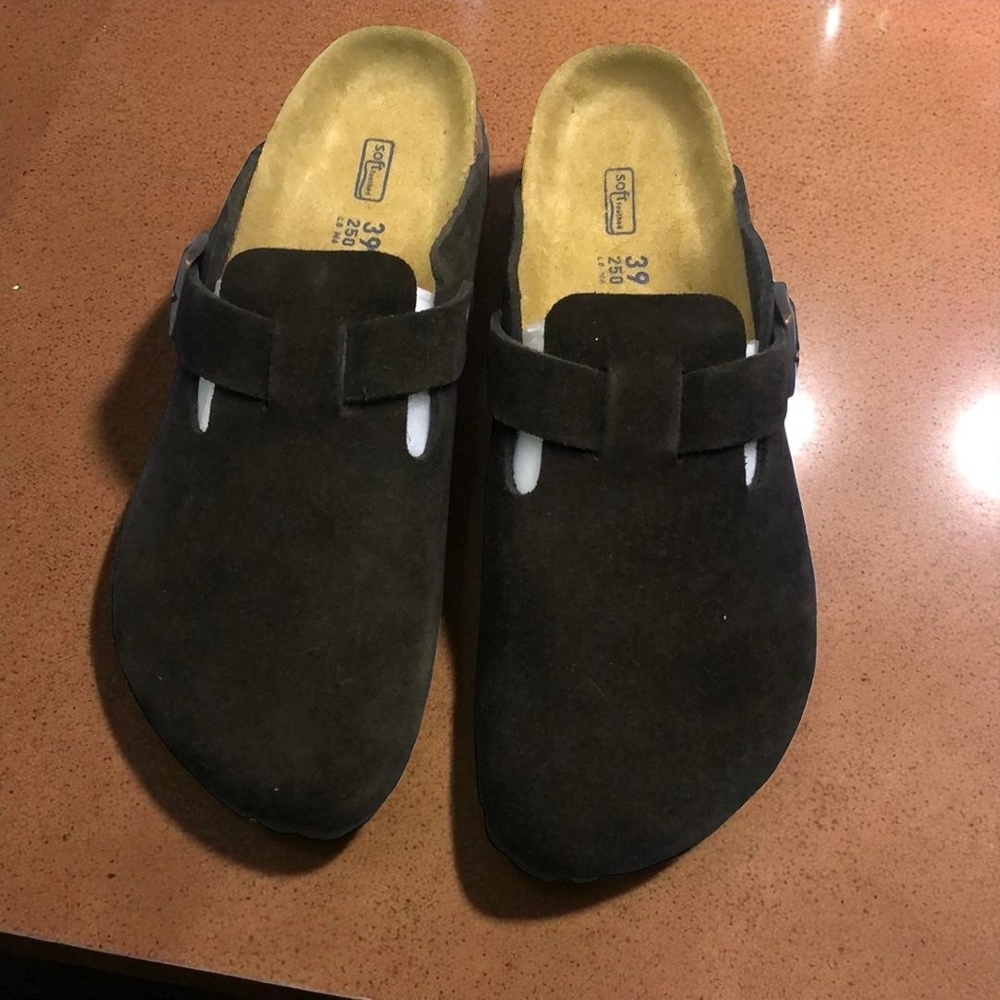 Birkenstock Boston Narrow Mocha Mules Comfortable Clogs